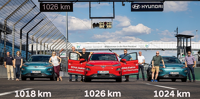  Компания Hyundai испытала кроссовер Kona Electric на дальнобойность